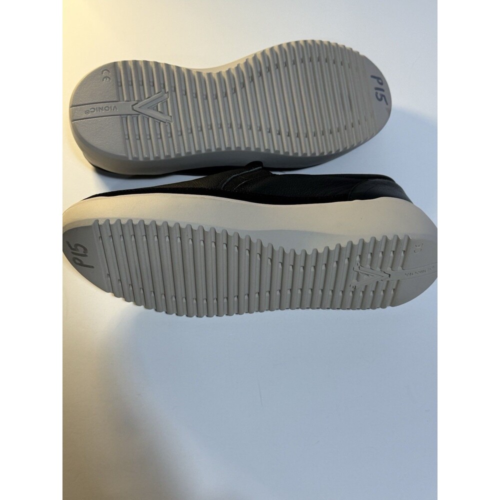 Vionic Platform Slip On Shoes Womens Size 9 Black Leather Kearny Sneaker - Picture 7 of 14